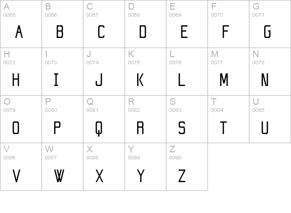 FortySeven NBP uppercase A-Z preview
