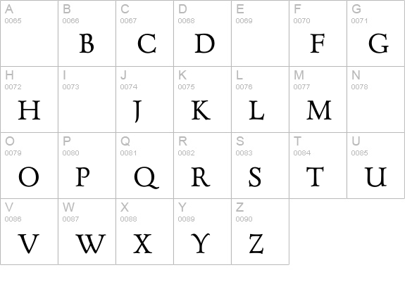 ForumTitlingBoldOldStyleFigs uppercase A-Z preview