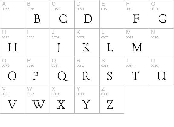 ForumTitlingMedium uppercase A-Z preview