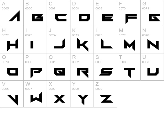 FoughtKnight Victory uppercase A-Z preview