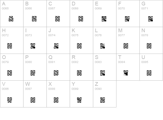 FourJulyG uppercase A-Z preview