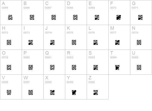 FourJulyH uppercase A-Z preview
