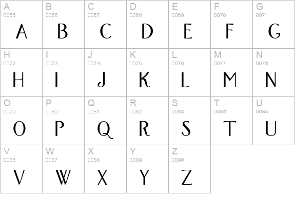 Fox uppercase A-Z preview
