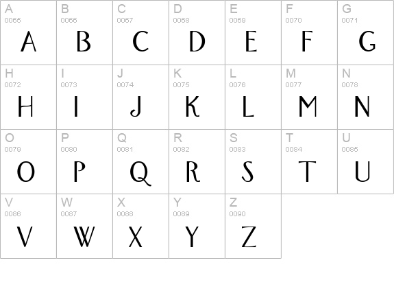 FoxTrotMedium uppercase A-Z preview
