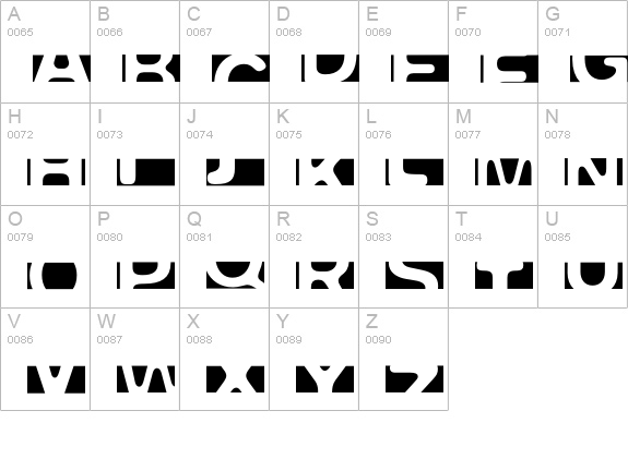 FPeep-NegativeBig uppercase A-Z preview