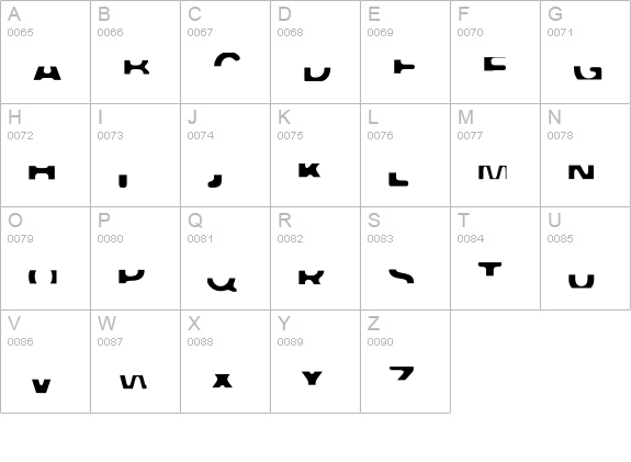FPeep-Regular uppercase A-Z preview