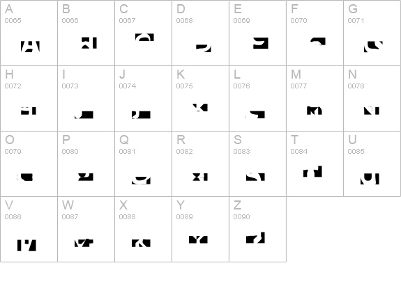 FPeep-ScrewedUp uppercase A-Z preview