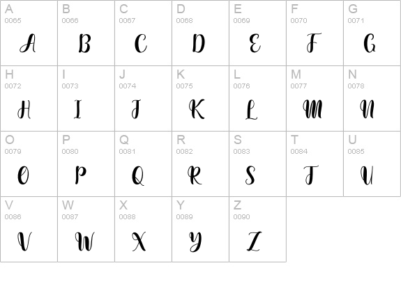 Fragile Romantics uppercase A-Z preview