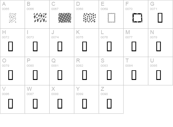 Frames and Backgrounds uppercase A-Z preview