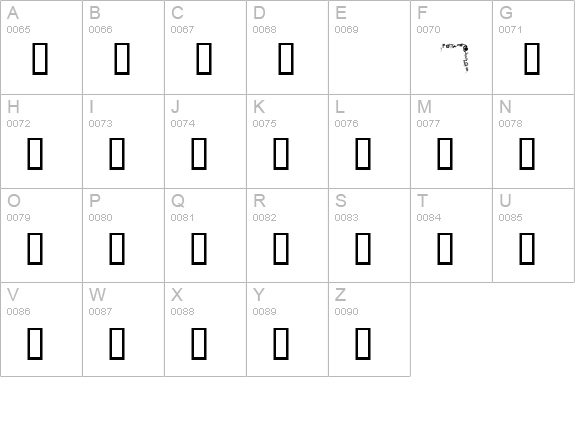 FramesAndBordersII uppercase A-Z preview