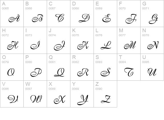 Francis uppercase A-Z preview