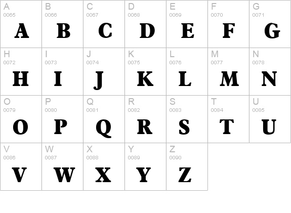 FranciscoSerial-Heavy-Regular uppercase A-Z preview