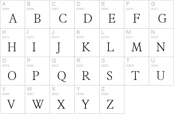 FranciscoSerial-Xlight-Regular uppercase A-Z preview