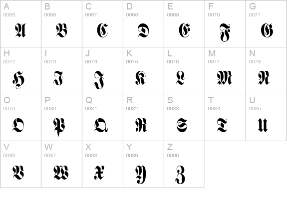 Frank Condensed Normal uppercase A-Z preview
