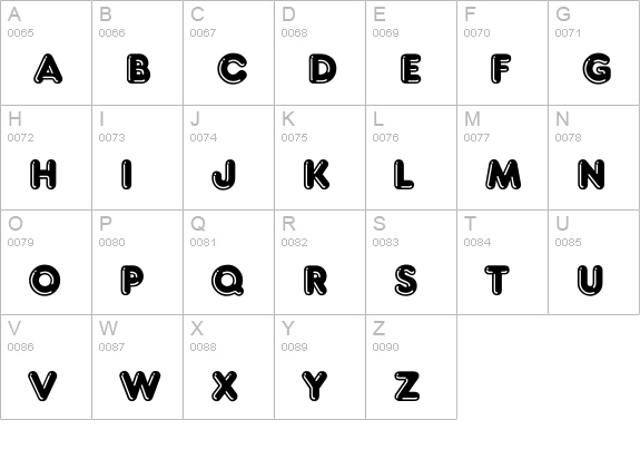 FrankC uppercase A-Z preview