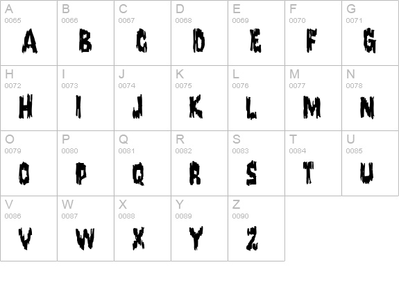 Frankenstein MF uppercase A-Z preview