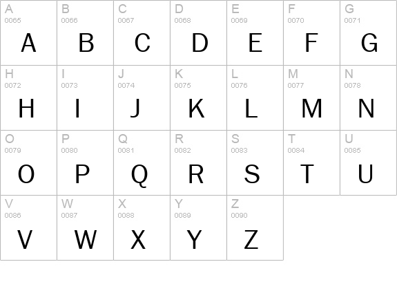 FranklinGothBookCTT uppercase A-Z preview