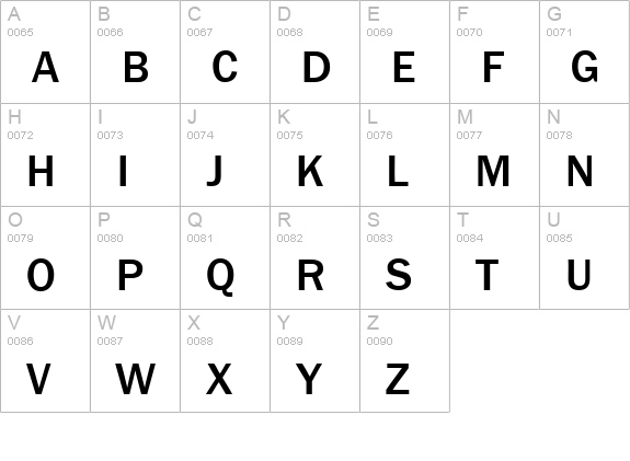 FranklinGothicNewSmc-Medium-Regular uppercase A-Z preview