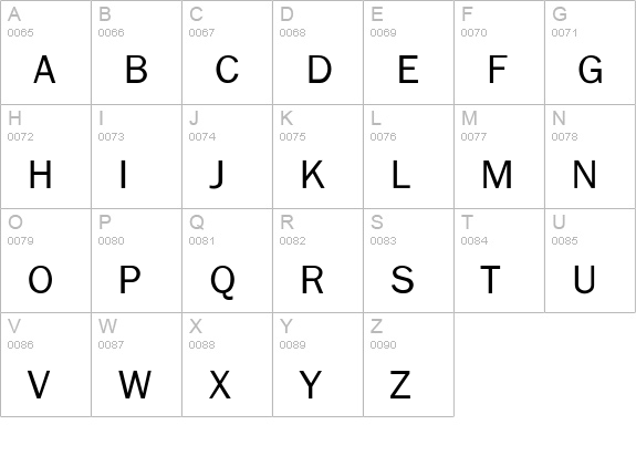 FranklinGothlte uppercase A-Z preview