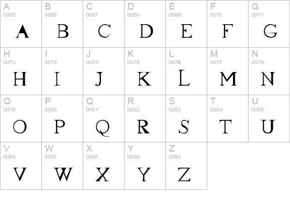 FrankTimes uppercase A-Z preview