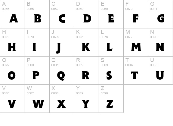 Frascati-Bold uppercase A-Z preview