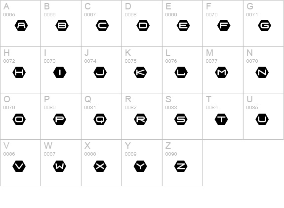 Fraulein Hex uppercase A-Z preview