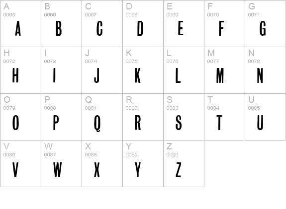 FreakE uppercase A-Z preview