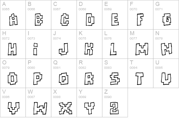 Freaks of Nature uppercase A-Z preview