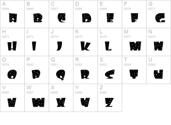 Freckle uppercase A-Z preview