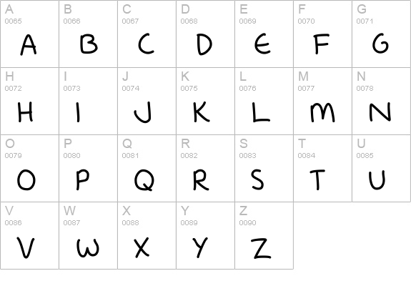 Fredfont uppercase A-Z preview