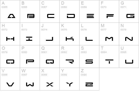 Free Agent uppercase A-Z preview