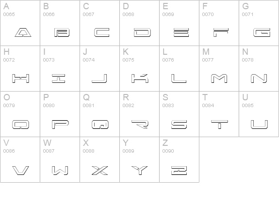 Free Agent 3D uppercase A-Z preview