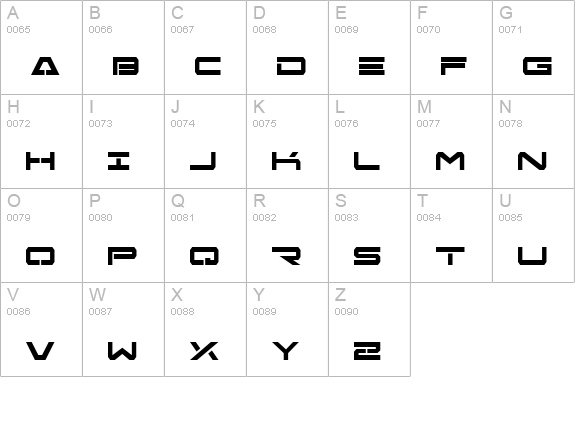 Free Agent Bold uppercase A-Z preview