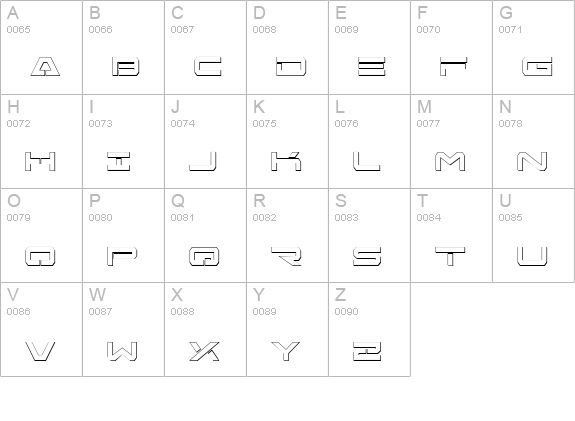 Free Agent Bold 3D uppercase A-Z preview