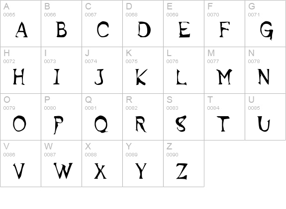 FreeDom-NormalA uppercase A-Z preview