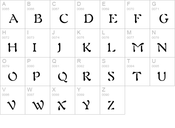 Freeform 721 uppercase A-Z preview
