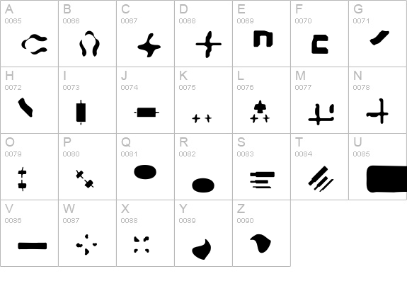 Freeform-One uppercase A-Z preview