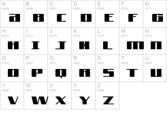 FreeLine-Normal uppercase A-Z preview