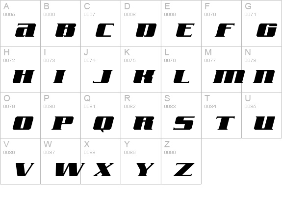 FreeLine-SerifCruiser uppercase A-Z preview