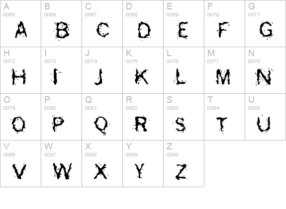 Freemason Blah uppercase A-Z preview