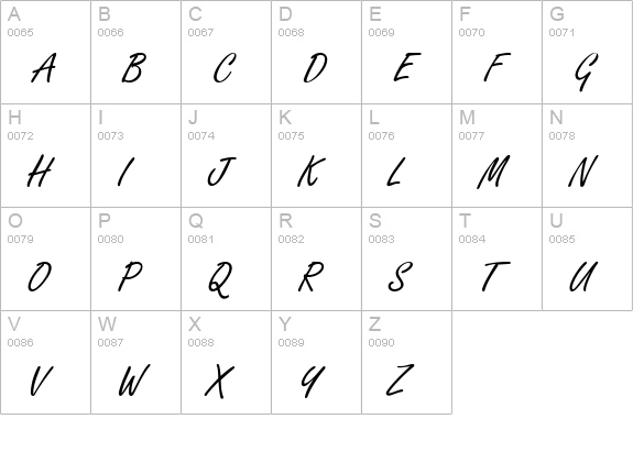 Freeport uppercase A-Z preview
