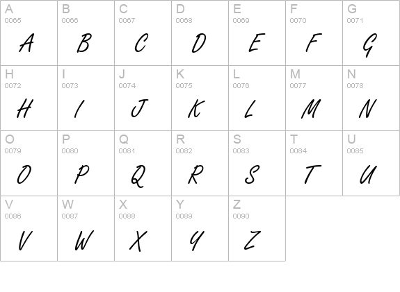 FreestyleScrD uppercase A-Z preview