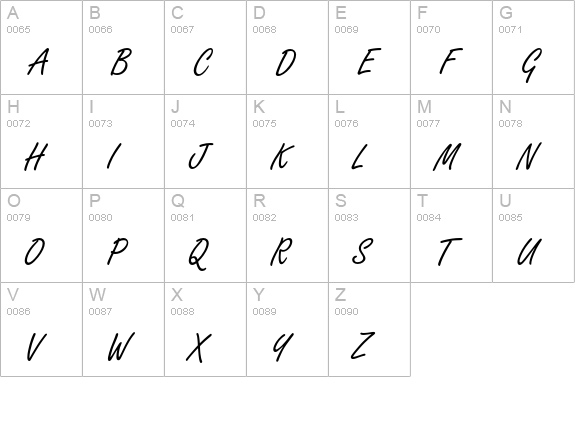 FreestyleScriptEF-RegAlt uppercase A-Z preview
