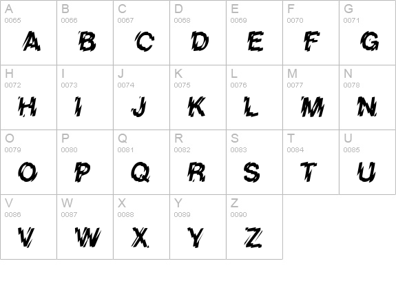 Freezer uppercase A-Z preview