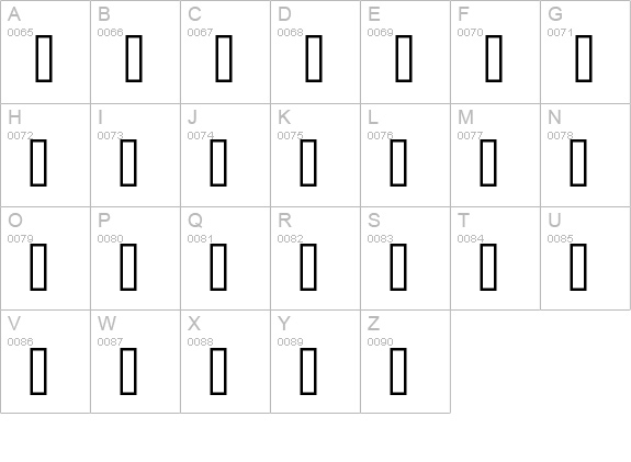Fregne Myriad uppercase A-Z preview