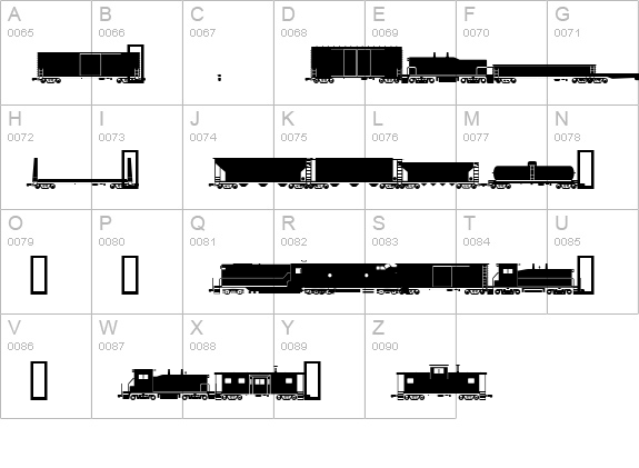 Freight uppercase A-Z preview