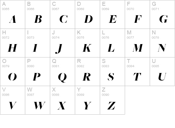FreightBigBlackItalicSC uppercase A-Z preview