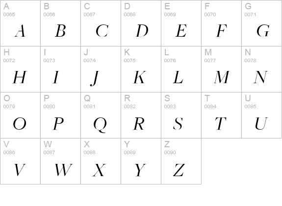 FreightBigBookItalicSC uppercase A-Z preview
