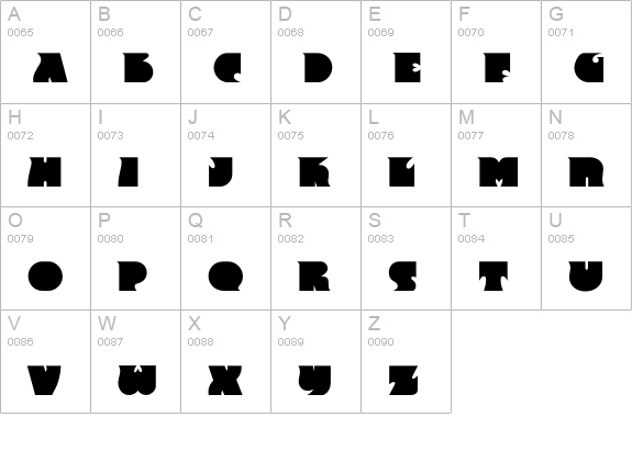 Frency-Normal uppercase A-Z preview