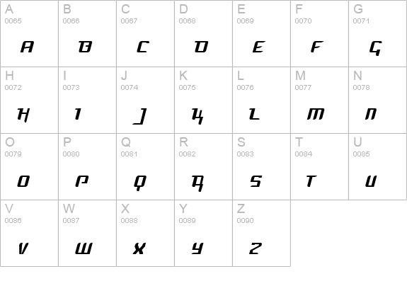 Freya Light uppercase A-Z preview